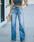 Jean Large Taille Mi-Haute