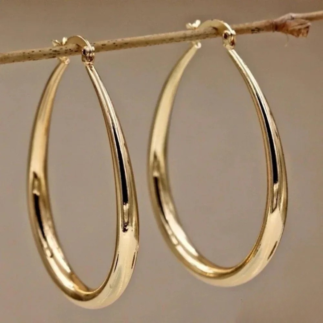 Boucles d'oreilles élégantes dorées
