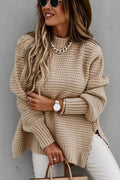 Pull Torsadé Fendu, Coupe Ample