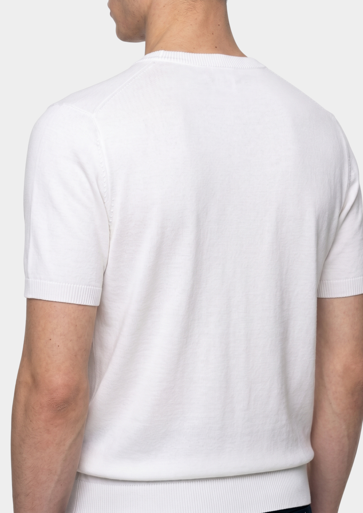 T-Shirt essentiel col rond en maille blanc