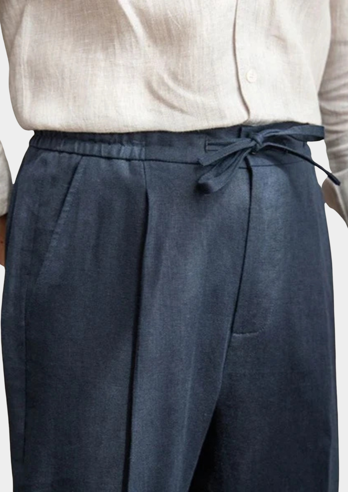 Pantalon côtier à cordon bleu marine