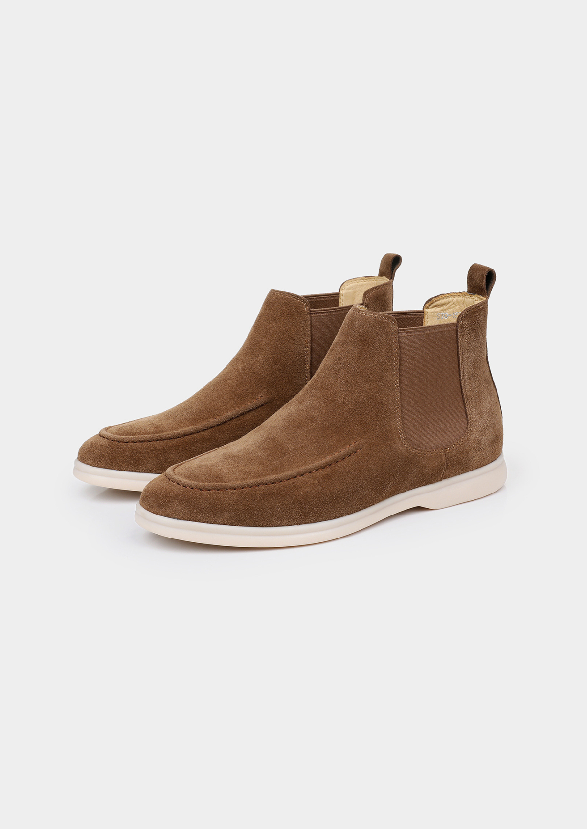 Bottine Chelsea en daim marron clair