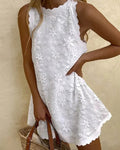 Robe Courte Brodée Fleurie