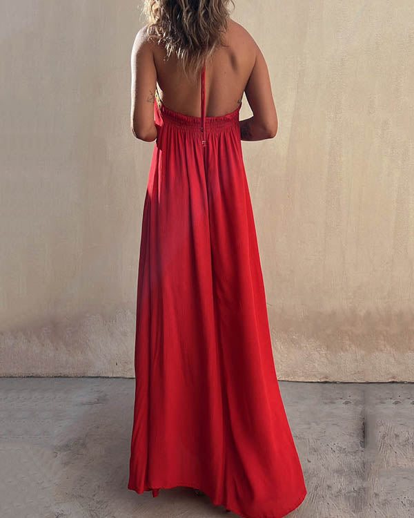 Robe Longue de Fête, Ruban Doré, Lacets