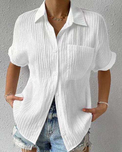 Chemise Rayée à Une Poche