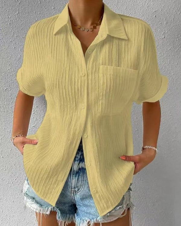 Chemise Rayée à Une Poche