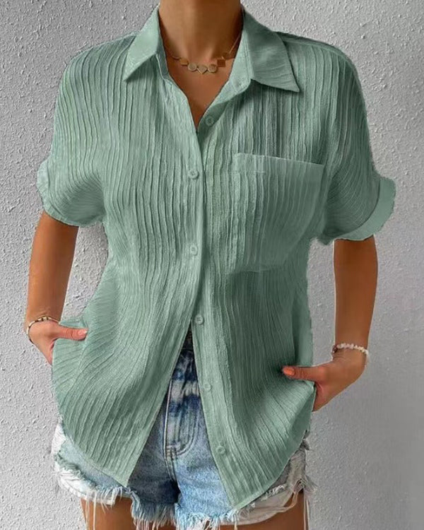 Chemise Rayée à Une Poche