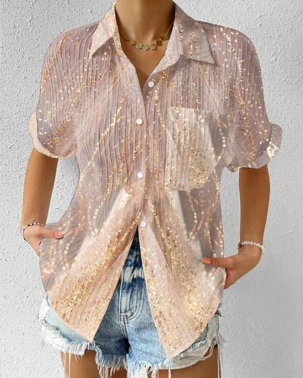 Chemise Rayée à Une Poche