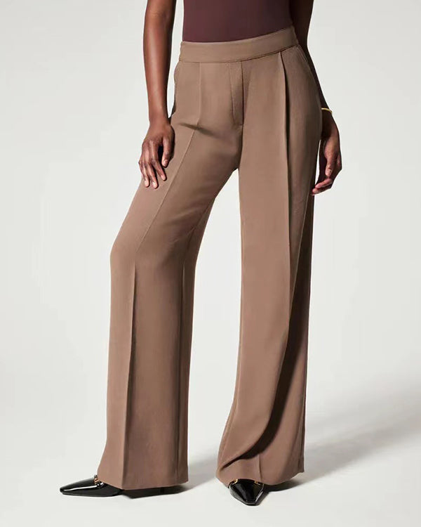 Pantalon Tailleur Évasé, Facile à Assortir