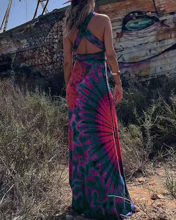 Robe Longue Tie-Dye Multi-Portée