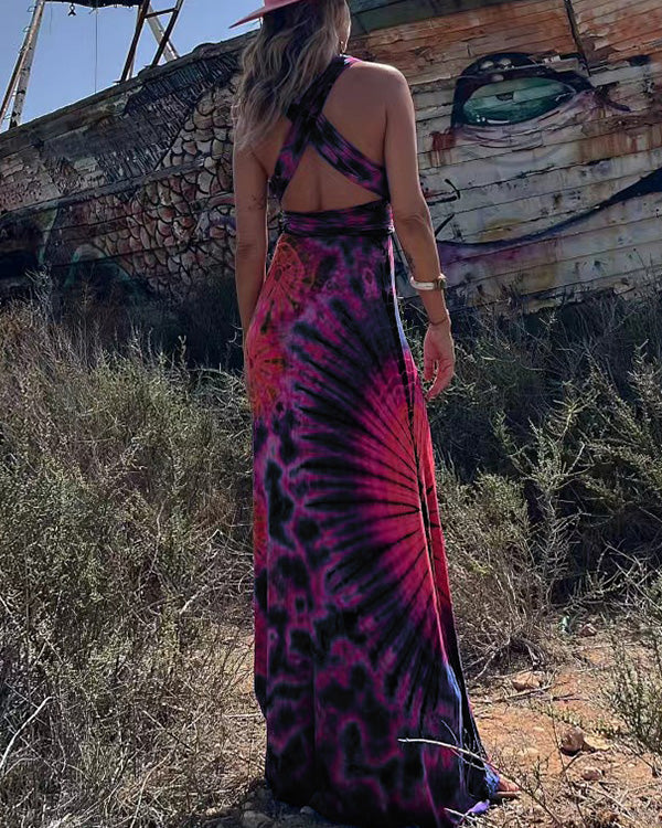 Robe Longue Tie-Dye Multi-Portée