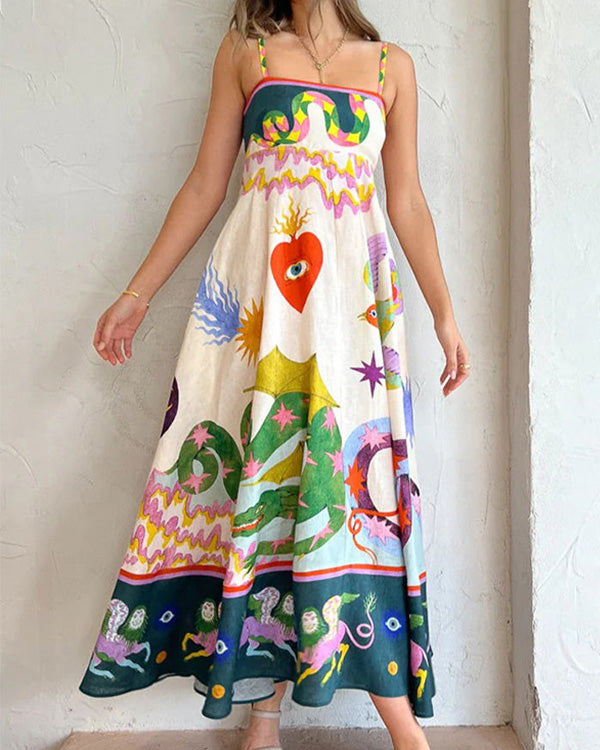 Robe Ample Nuisette Imprimée Tendance