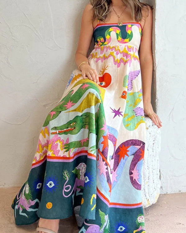 Robe Ample Nuisette Imprimée Tendance
