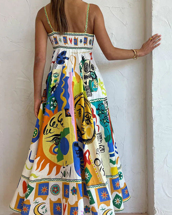 Robe Ample Nuisette Imprimée Tendance
