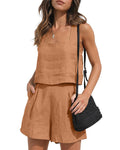 Ensemble Débardeur en Lin et Short