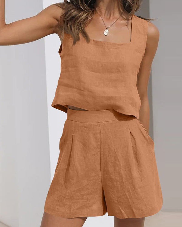 Ensemble Débardeur en Lin et Short