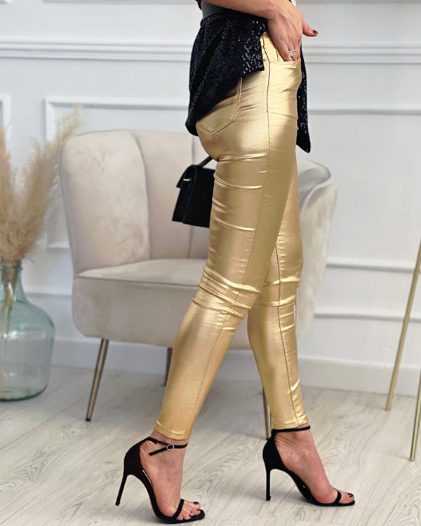 Legging Effet Métallique