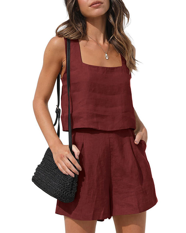 Ensemble Débardeur et Short, 2 Pièces