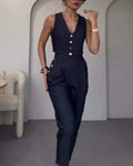 Ensemble Gilet Boutonné et Pantalon