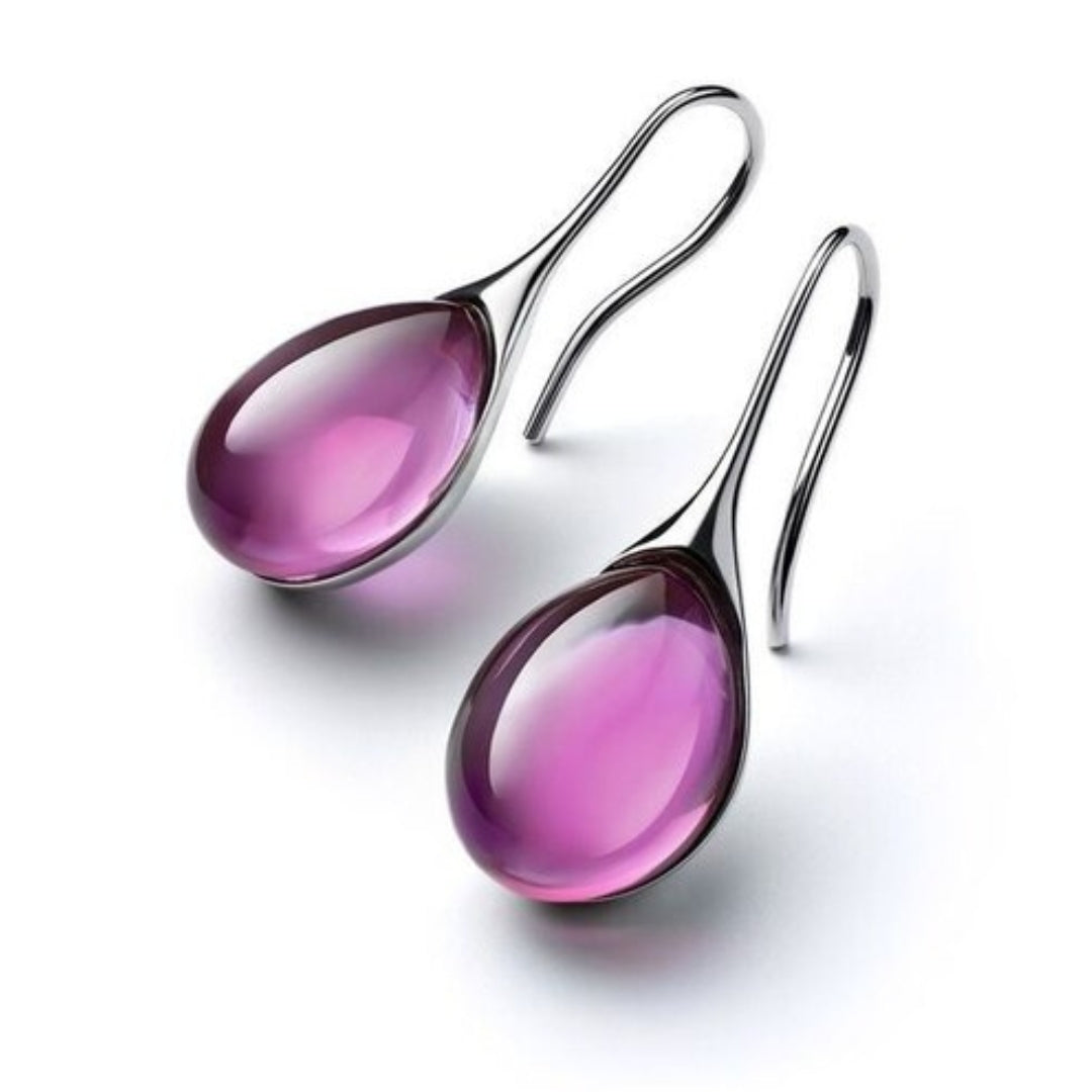 Boucles d'oreilles goutte dorée et argentée