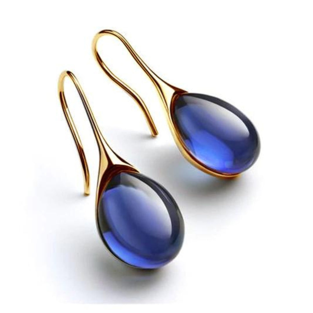 Boucles d'oreilles goutte dorée et argentée