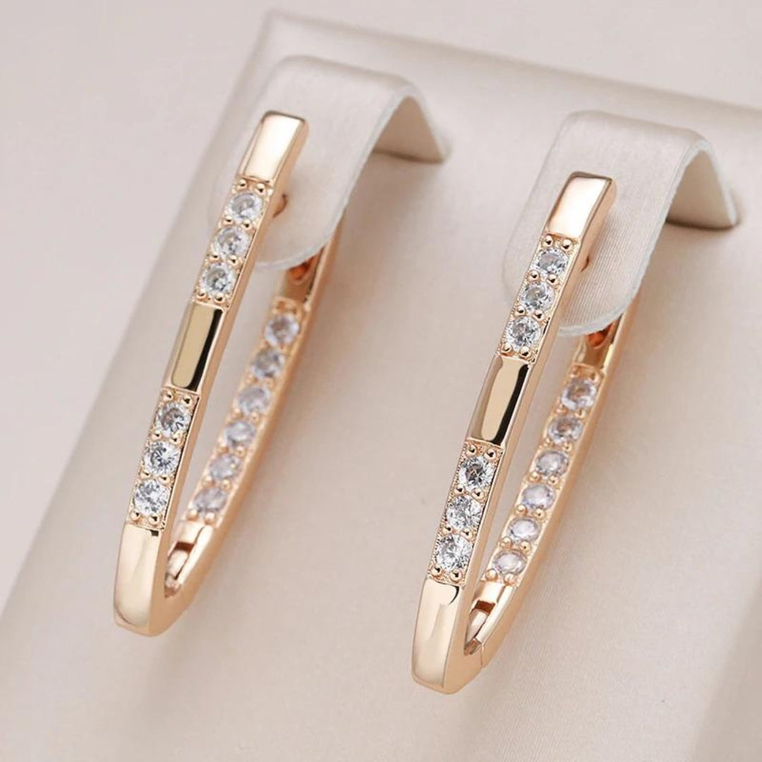 Sylvia · Boucles d'oreilles élégantes en zircone