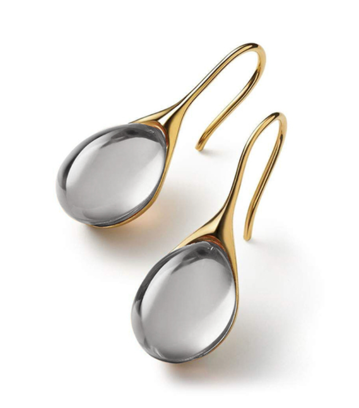 Boucles d'oreilles goutte dorée et argentée