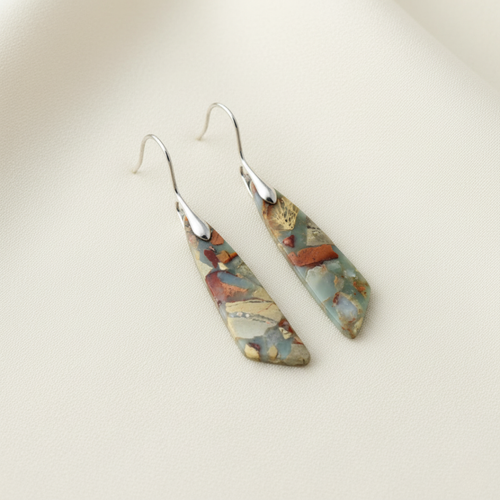 Charm · Boucles d'oreilles pierre naturelle vintage