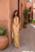 Hawaï · Robe Longue Fleurie Col Halter
