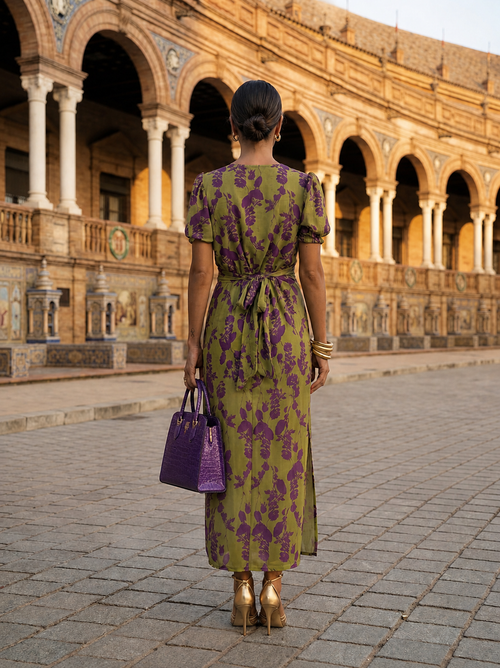 Andrea™ · Robe Maxi Fleurie à Tombé Fluide