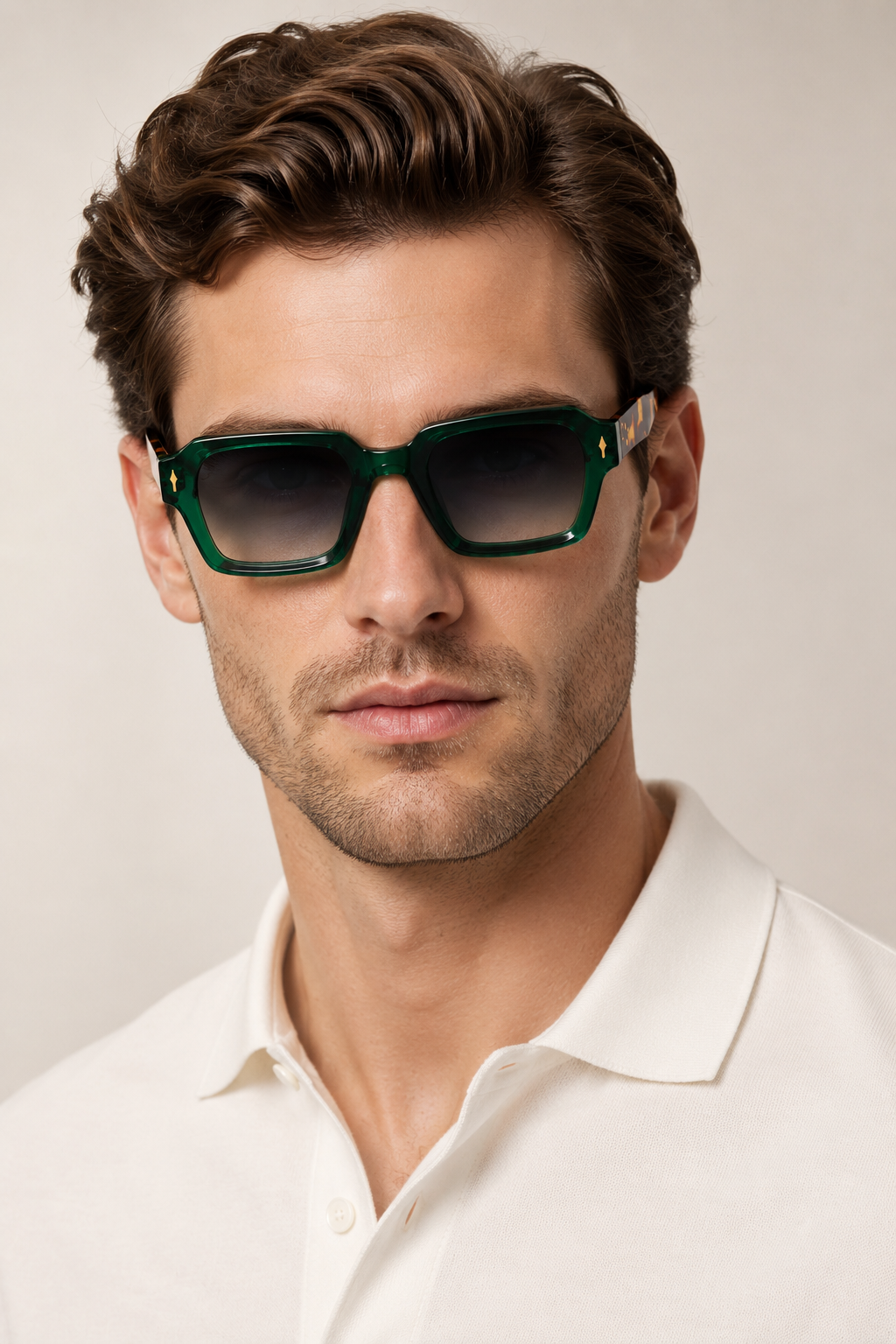 Lunettes Cobalt Lucent Léopard Vert — profil