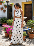 Lucía · Ensemble Top et Jupe Longue à Pois — Édition Limitée