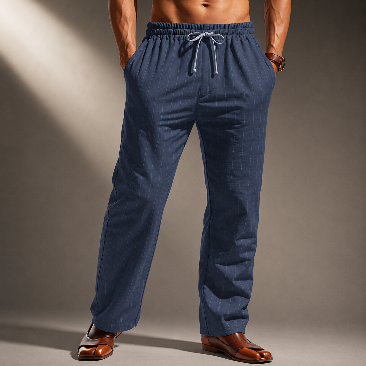 Ellis · Pantalon Lin à Rayures