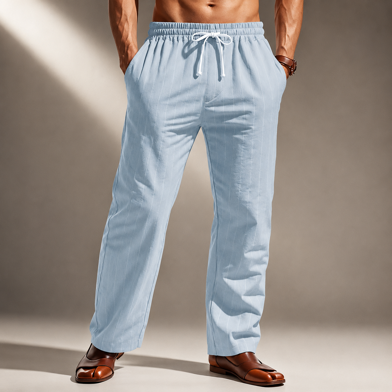 Ellis · Pantalon Lin à Rayures