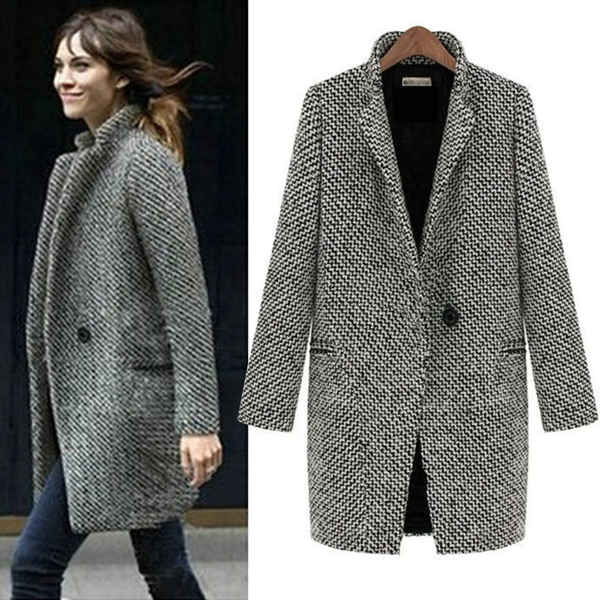 LOUISE — Manteau Long en Laine