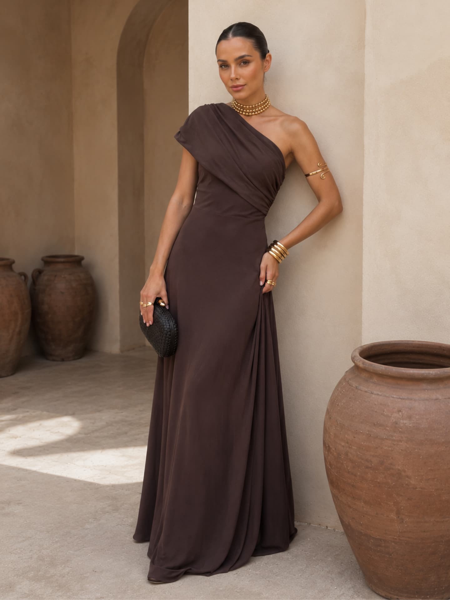 Toledo · Robe Longue Marron