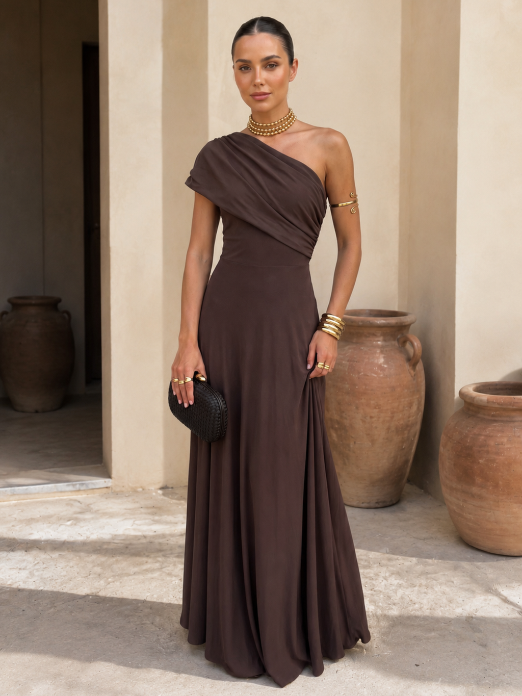 Toledo · Robe Longue Marron