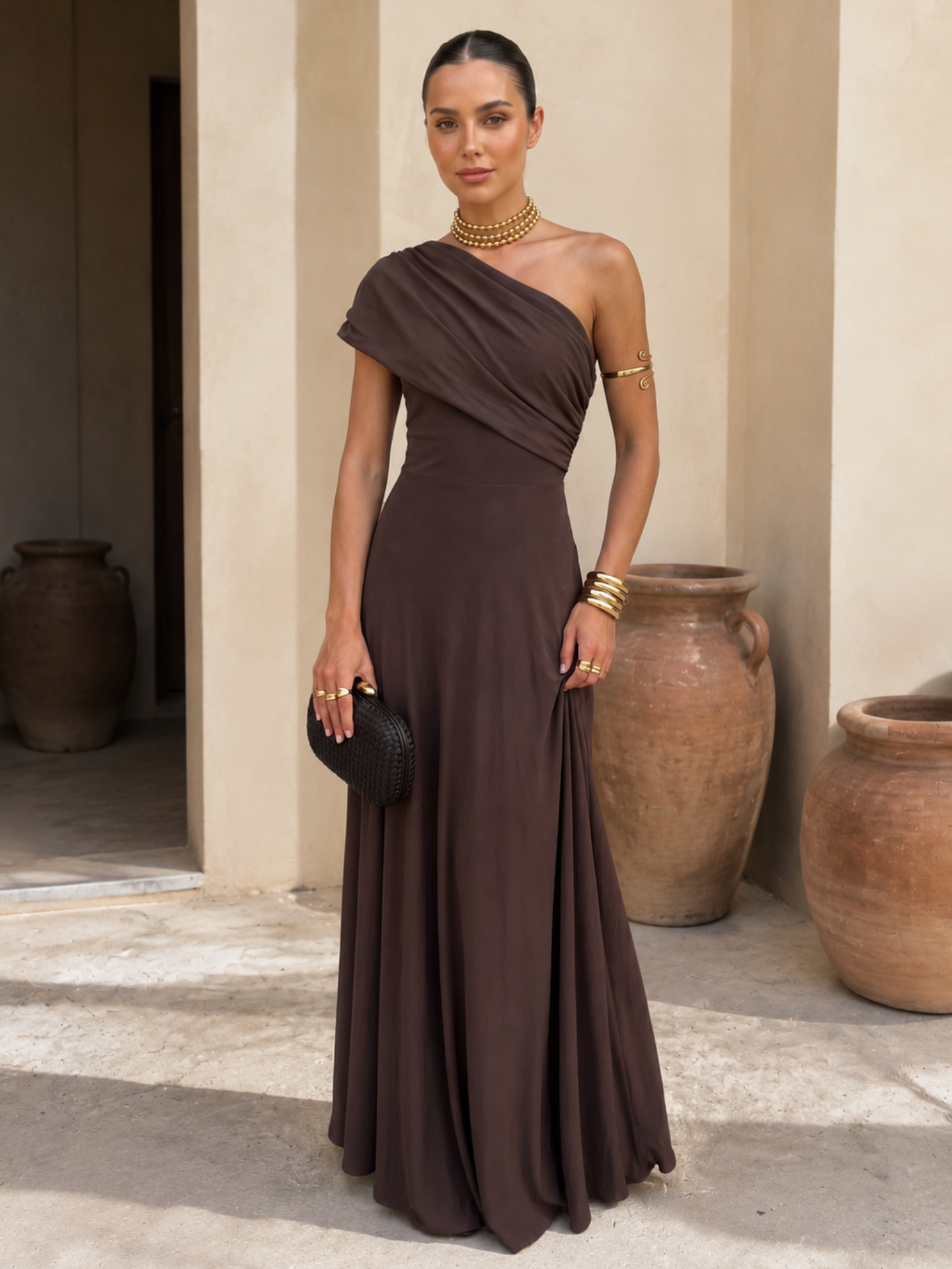 Toledo · Robe Longue Marron
