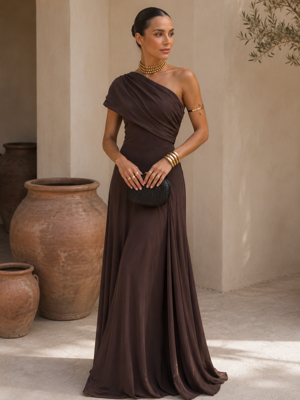 Toledo · Robe Longue Marron
