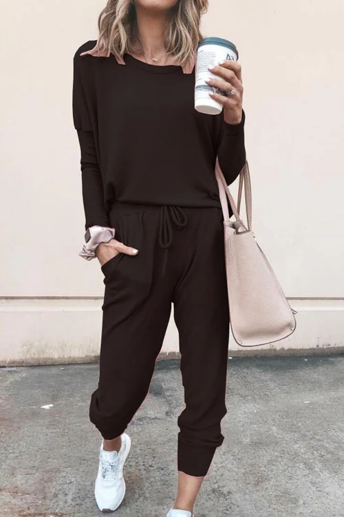 Ensemble T-Shirt et Pantalon Confortable, 2 Pièces