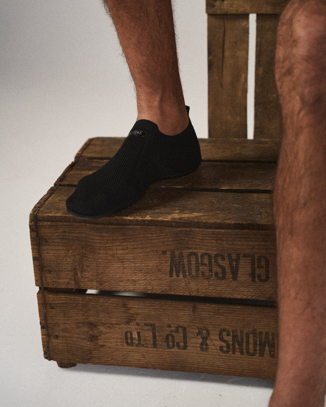 Mules tricotées à enfiler pour pieds nus