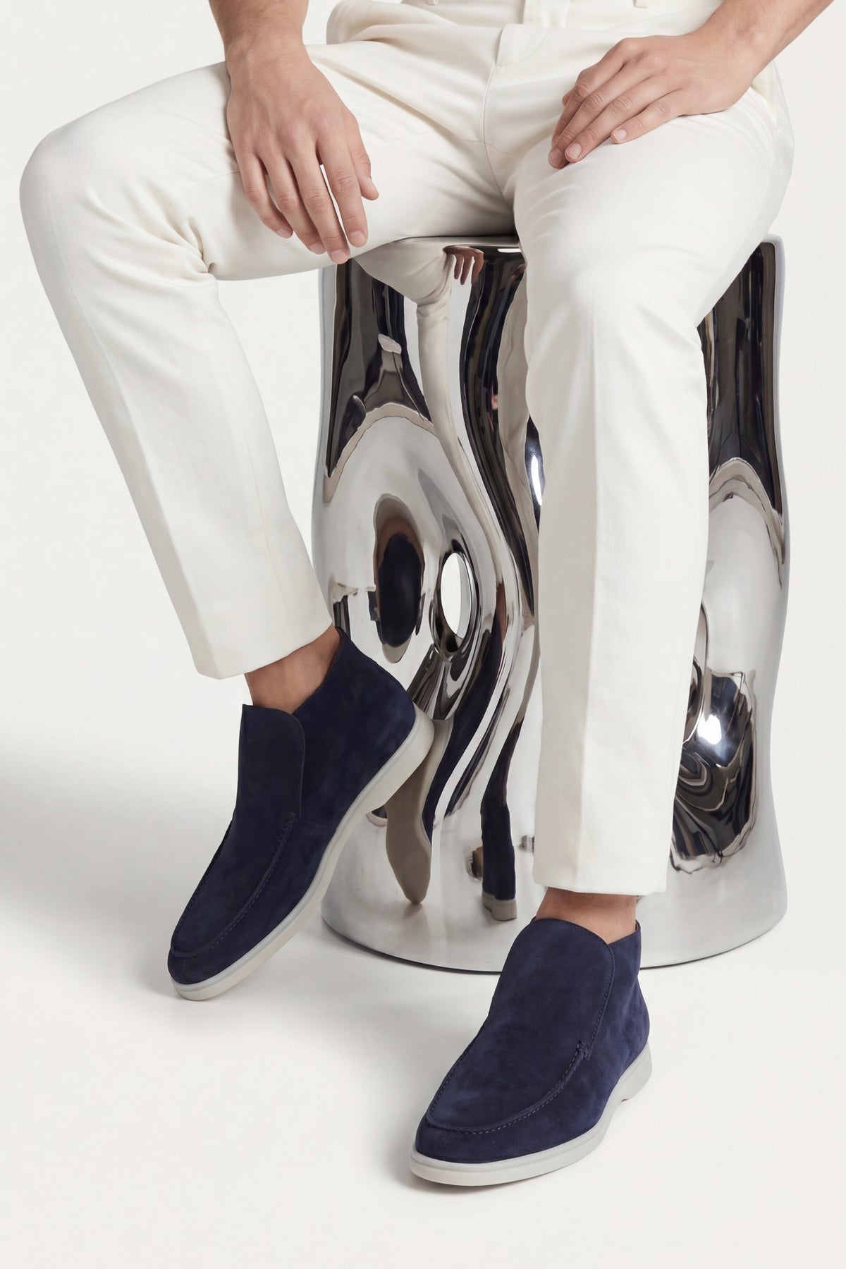 Mocassin Montant Capri Marine — semelle