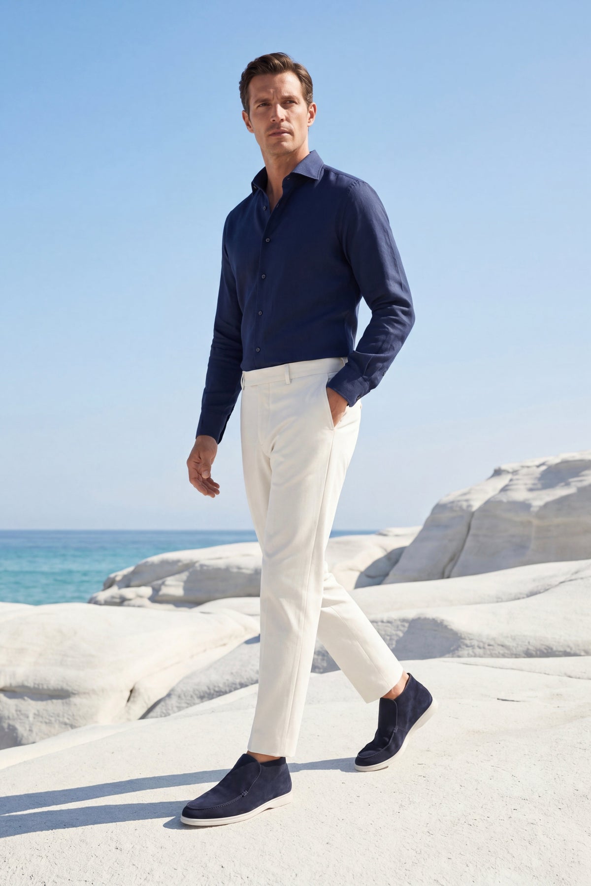 Mocassin Montant Capri Marine — vue arrière