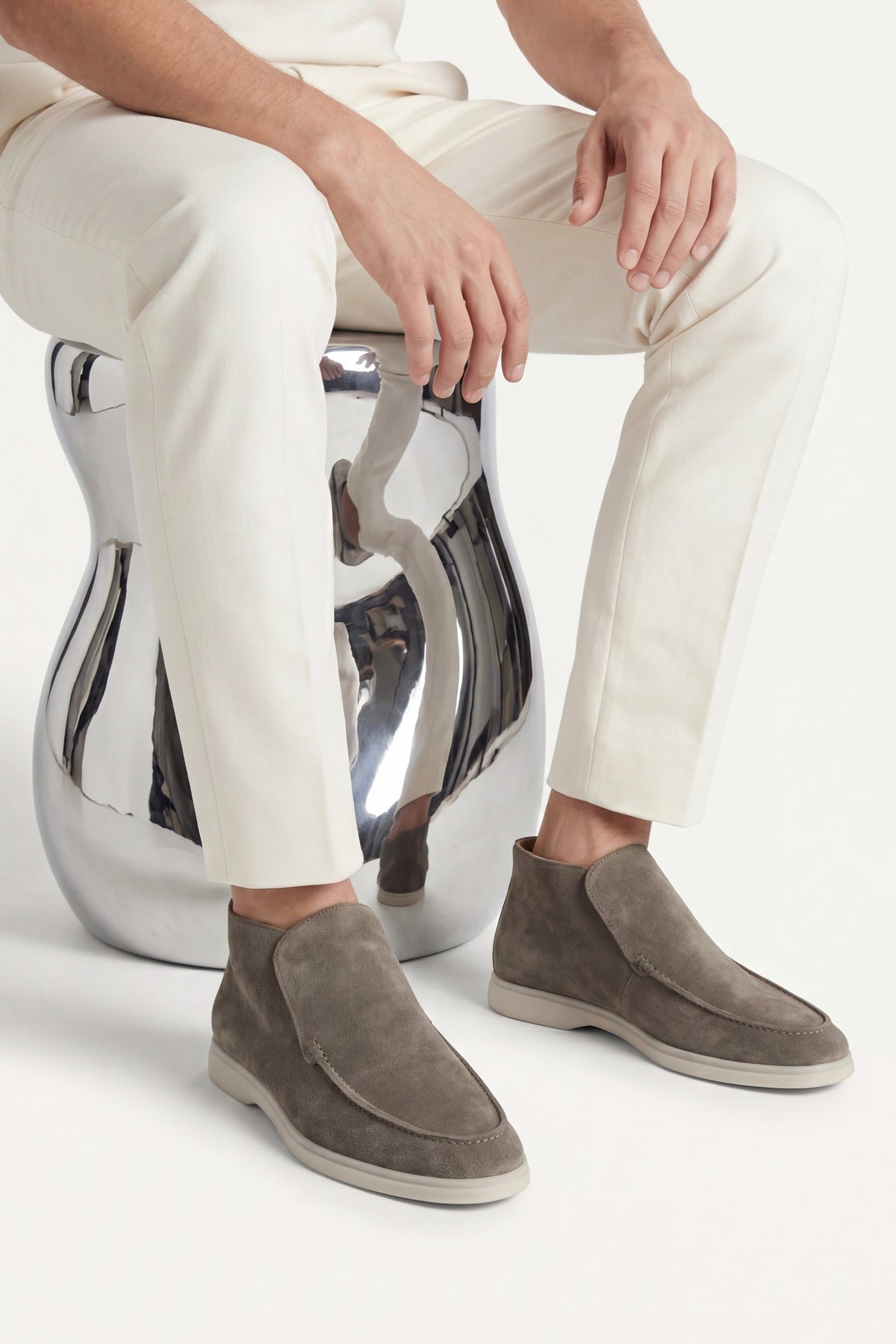 Mocassin Montant Capri Vert Olive — semelle