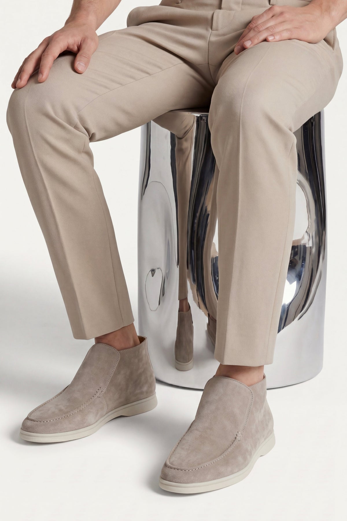 Mocassin Montant Capri Taupe — semelle