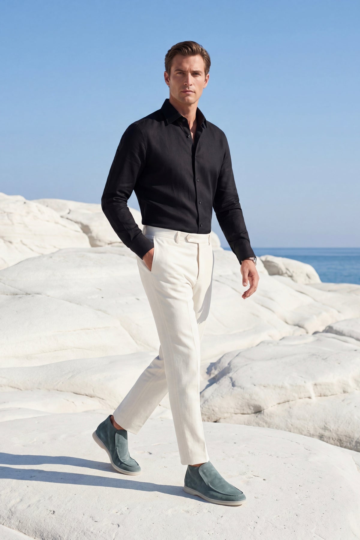 Mocassin Montant Capri Menthe — vue arrière
