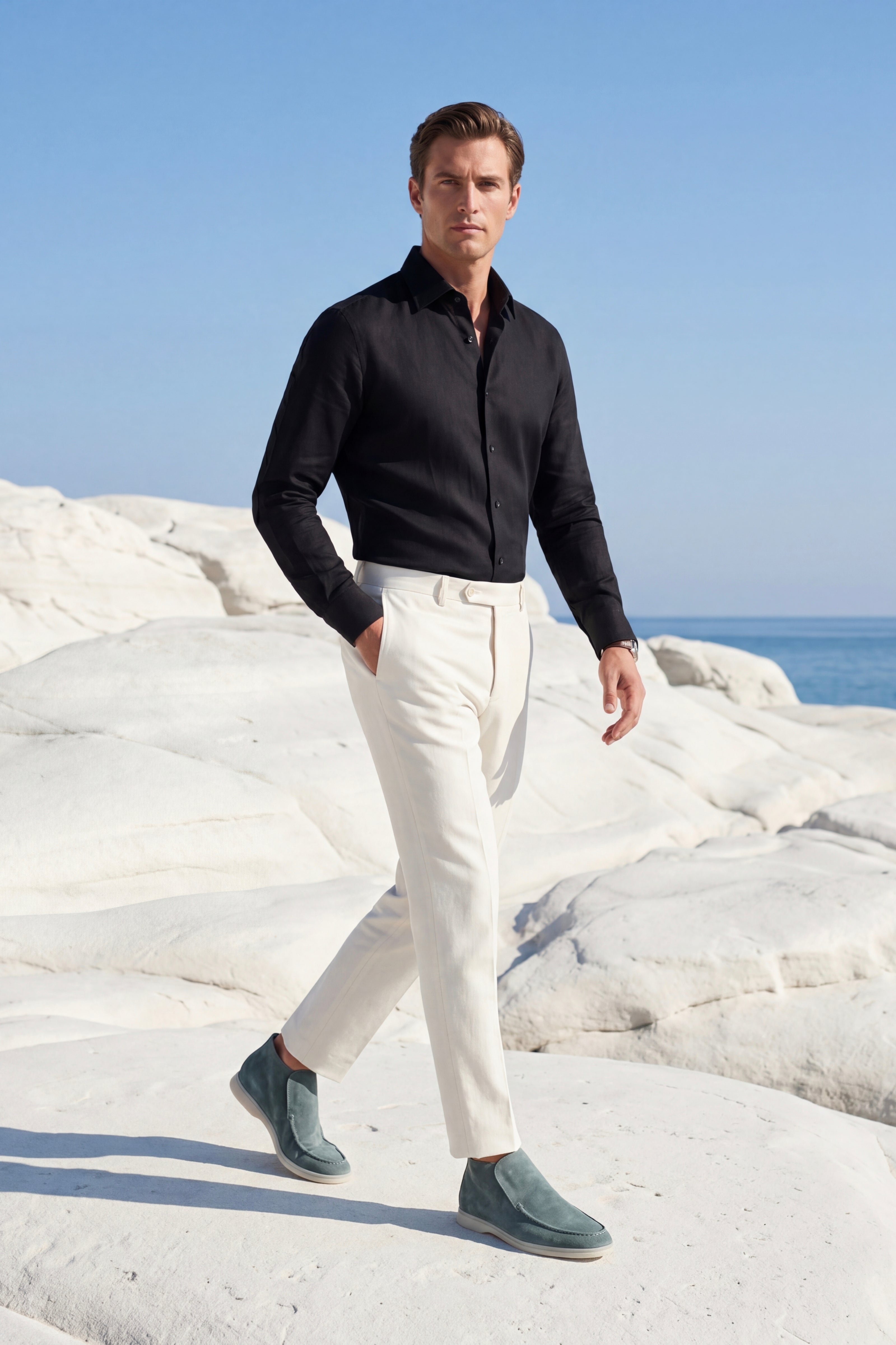 Mocassin Montant Capri Menthe — vue arrière