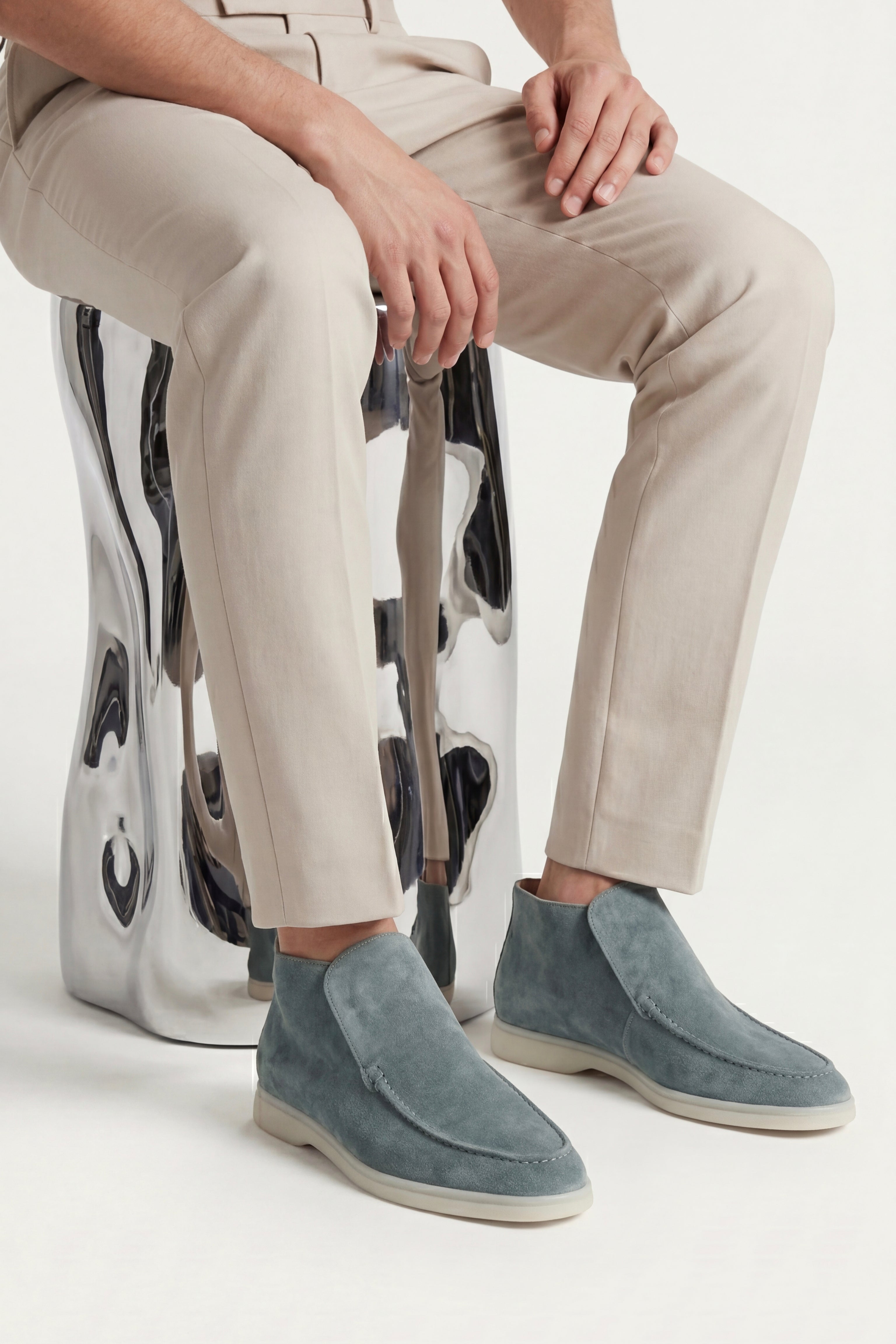 Mocassin Montant Capri Menthe — semelle