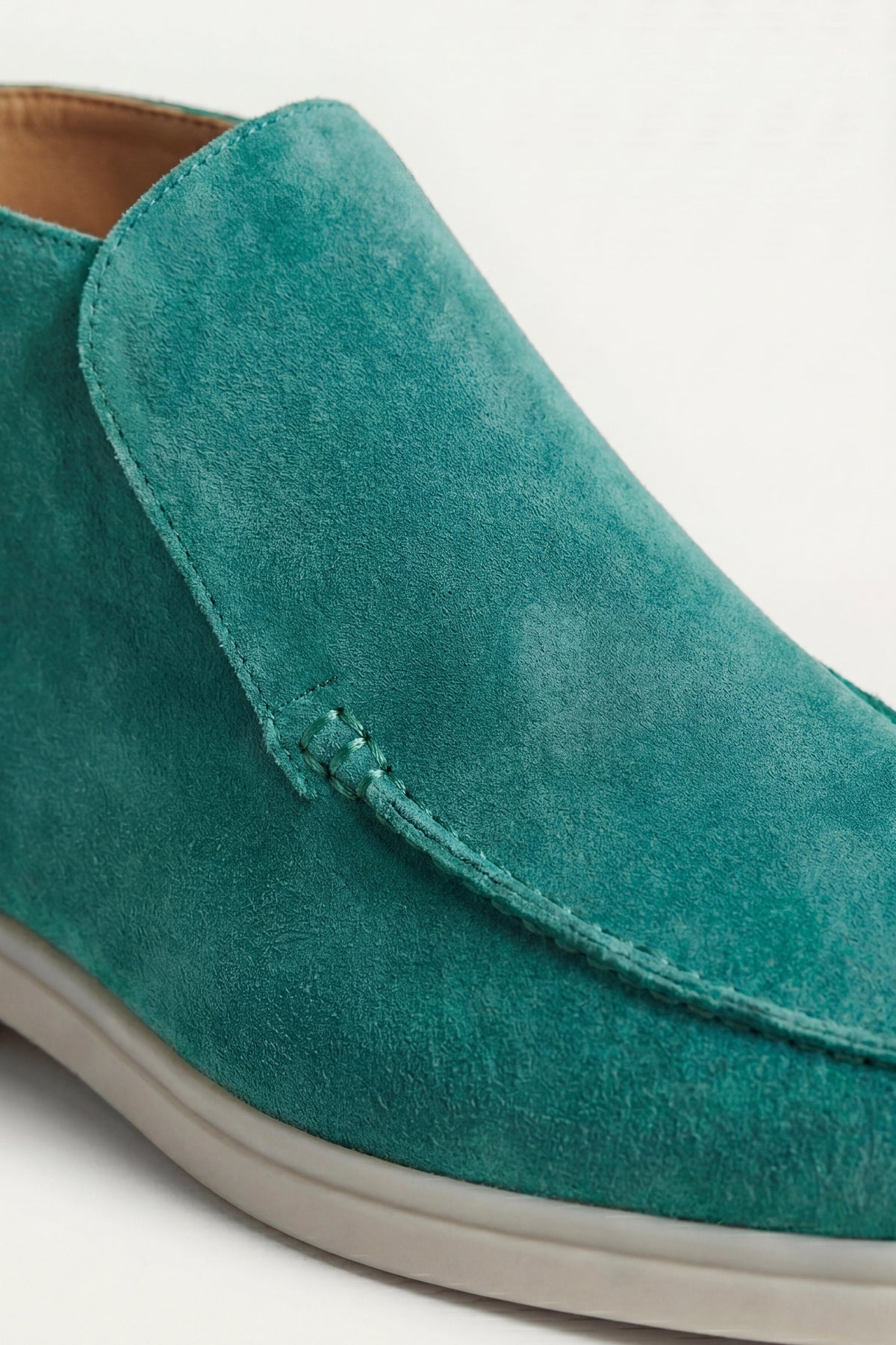 Mocassin Montant Capri Turquoise — porté