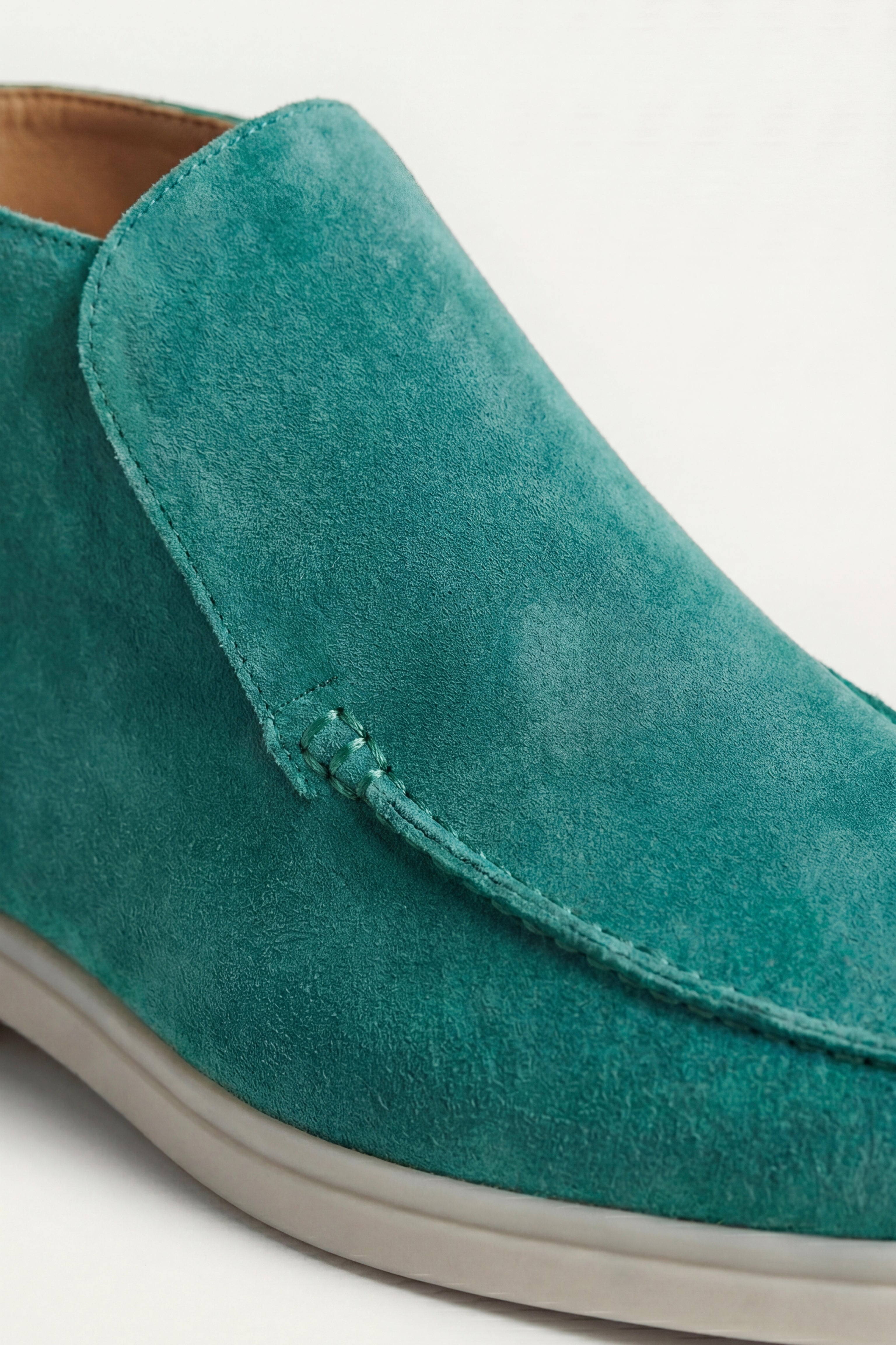 Mocassin Montant Capri Turquoise — porté